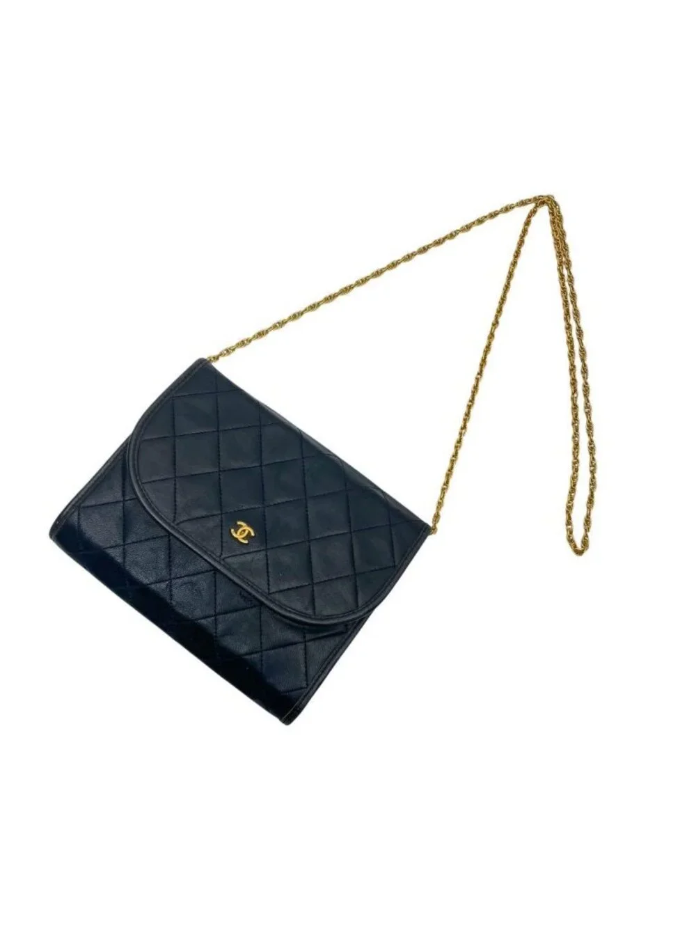 Chanel Lambskin Mini Quilted Chain Shoulder Bag CC Logo - Picture 3 of 10